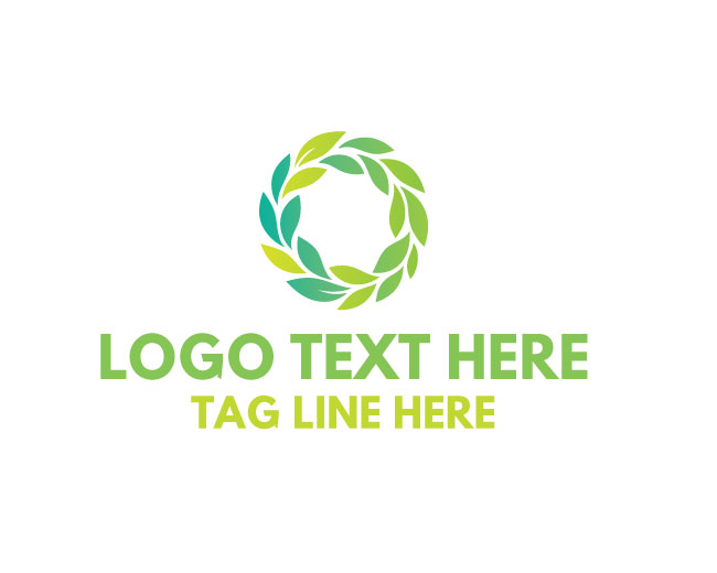 Leaf Circle Pattern Logo