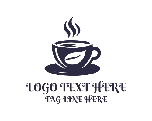 Leaf Coffee Cup Logo