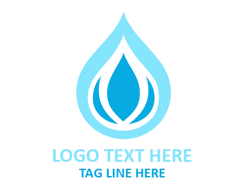  Leaf Core Water Drop Logo
