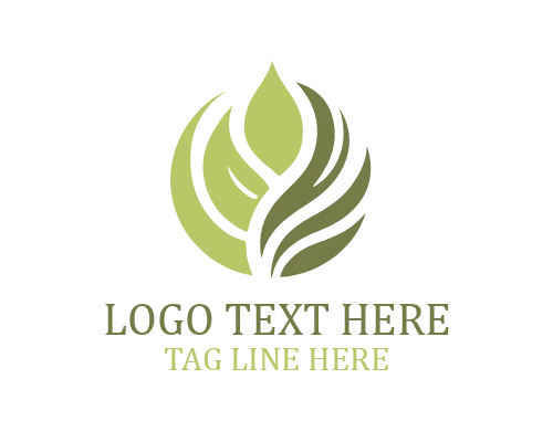Leaf Crown Royal Nature Logo