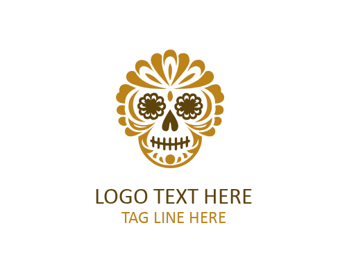 leaf Eye Sugar Skull Logo