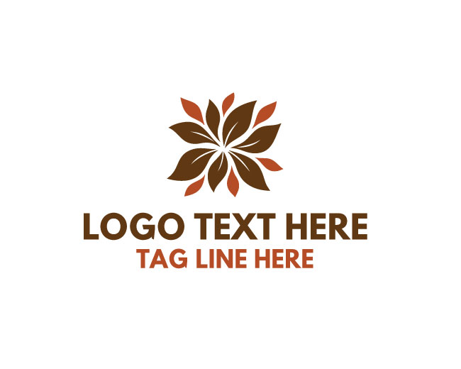 Leaf Brown Pattern Logo