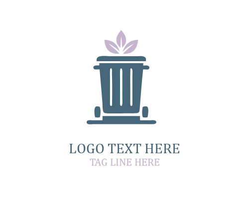Leaf Garbage Bin Logo