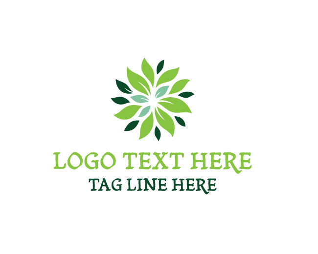 Leaf Spiral Pattern Logo