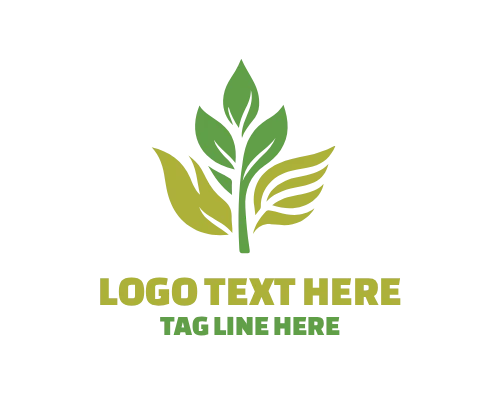 Leaf Light Bulb Eco Idea Logo