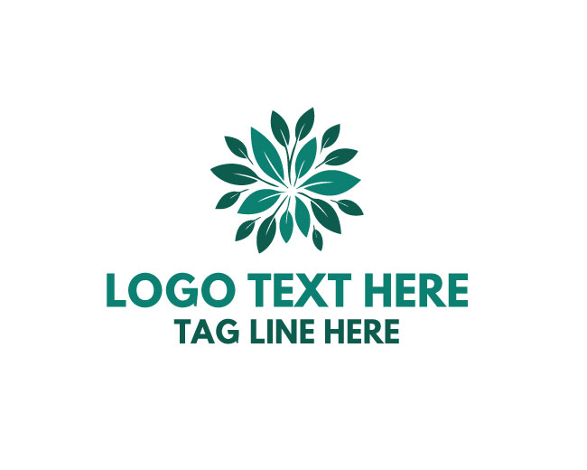Minimal Leaf Pattern Logo