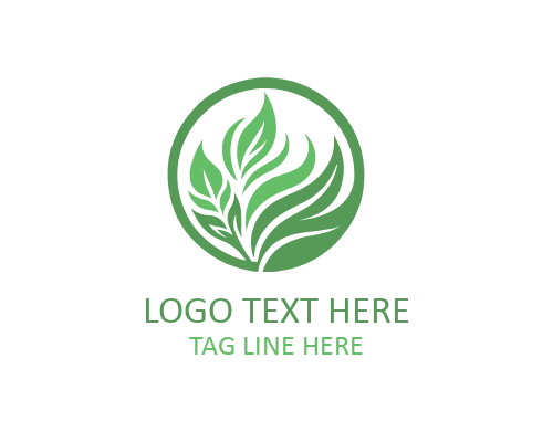 Leaf Muscle Fitness Vector Logo