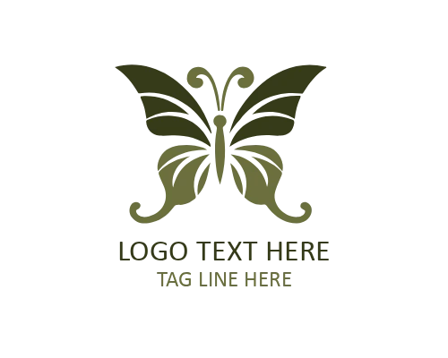 Leaf Nature Butterfly Logo