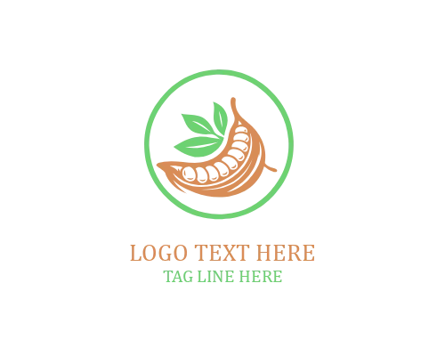 Leaf Stamp Soybeans Logo