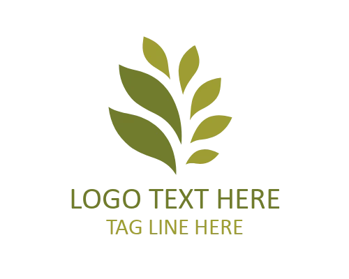 Leaf Sunrise Nature Logo
