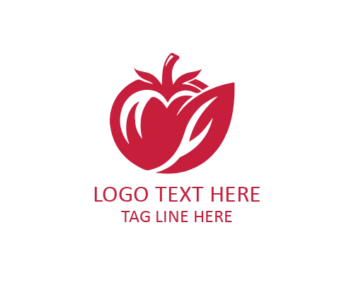 Leaf Tomato Logo for Digital and Food Brands