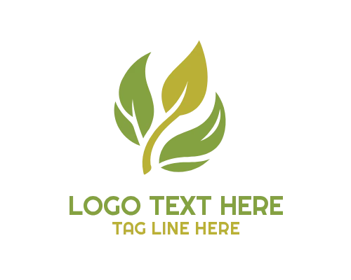 Leaf Water Drop Eco Logo