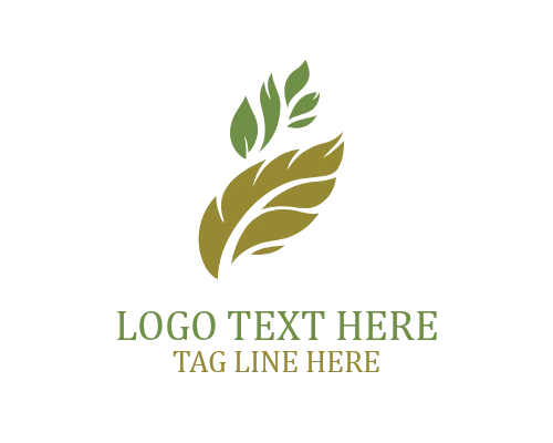 Leaf Waterfall Nature Logo