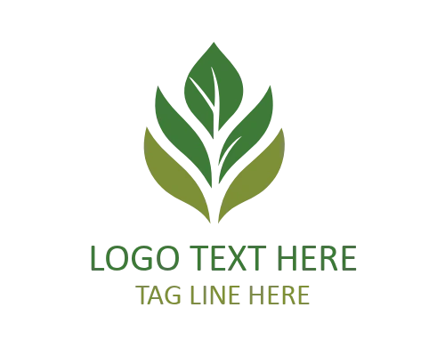 Leaf Wave Eco Nature Logo