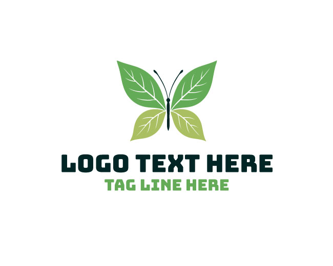 Leaf Wing Butterfly Logo