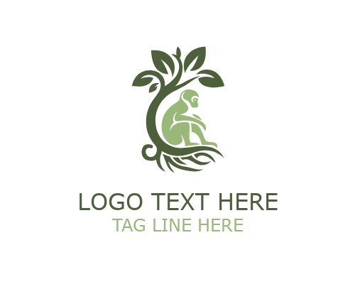LeafFrolic Leaf Monkey Logo