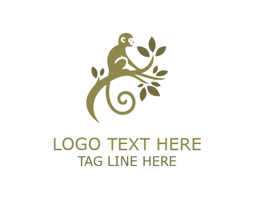 LeafWhirl Leaf Monkey Logo