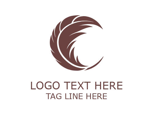 leek Line Minimalist Feather Logo for Modern Elegant Branding