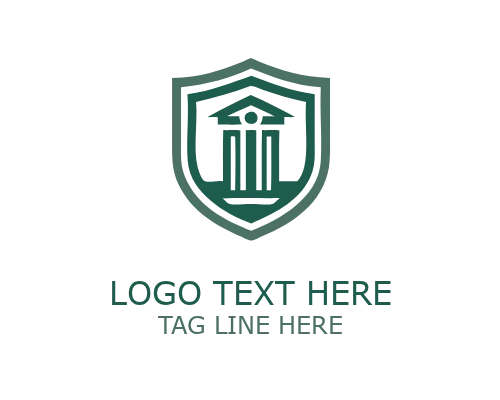 Legal Crest Columns Logo