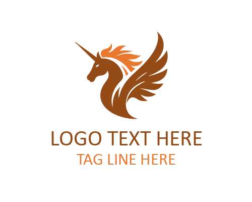 Legendary Pegasus Emblem Logo