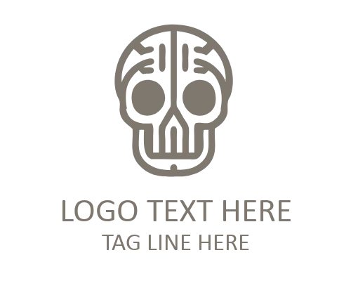 Legendary Skull Icon Logo