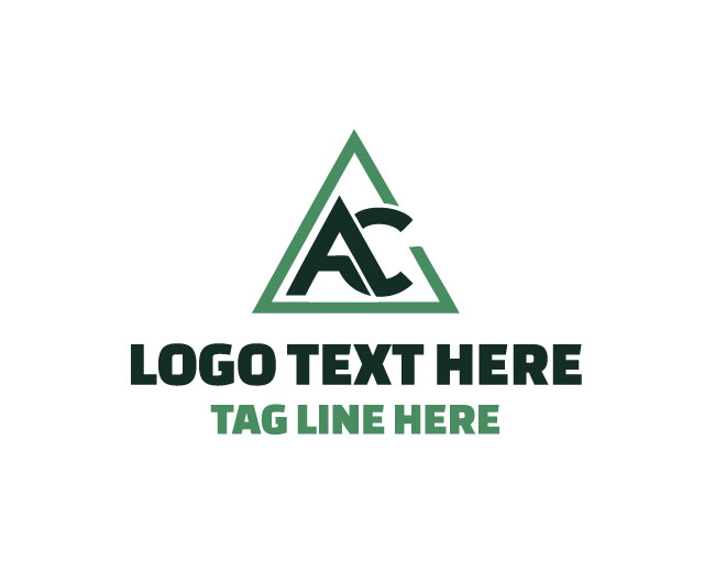 Letter AC Triangle Logo
