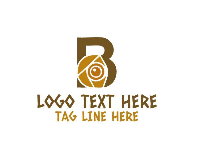 Letter B Camera Circle Logo