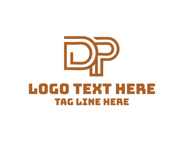 Letter DP Simple Logo