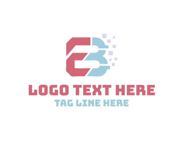 Letter E B Digital Logo