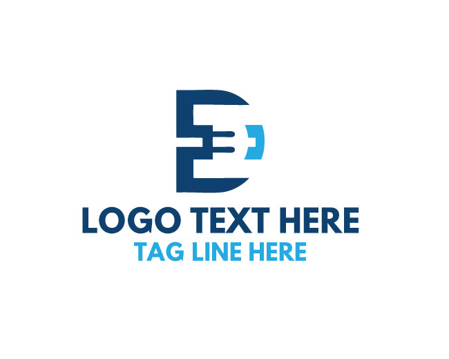  Letter E Electric Bolt Logo