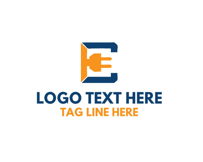  Letter E Electric Power Logo