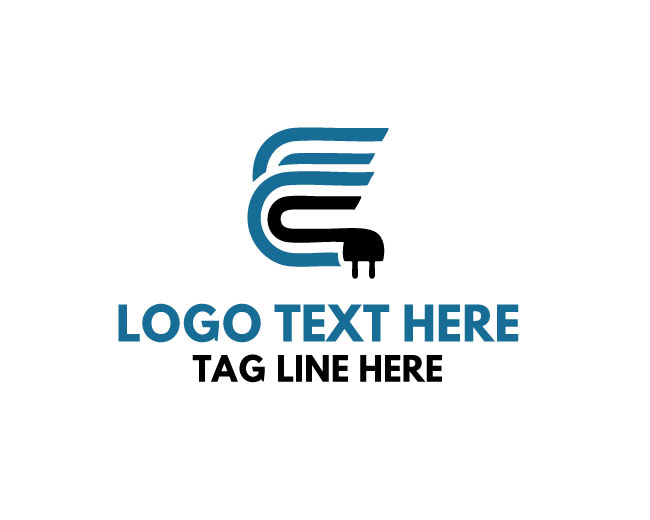  Letter E Electric Power Sign Logo
