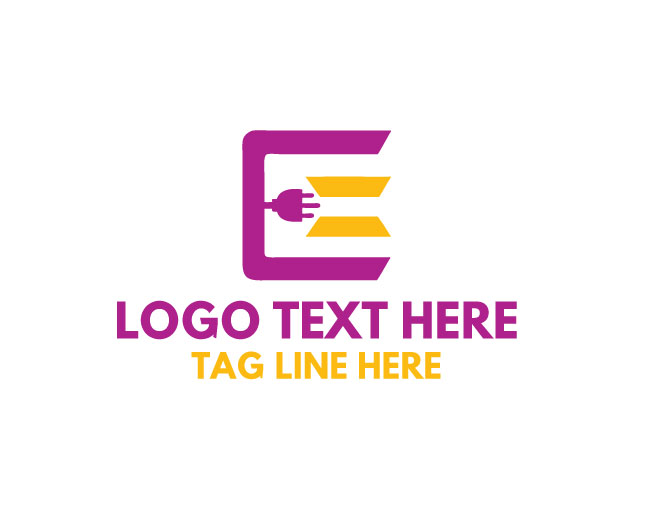 Letter E Electric Service Logo