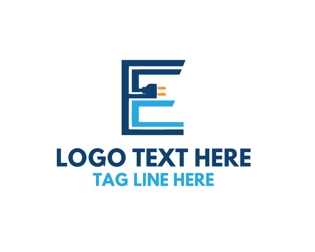 Letter E Electric Wire Logo