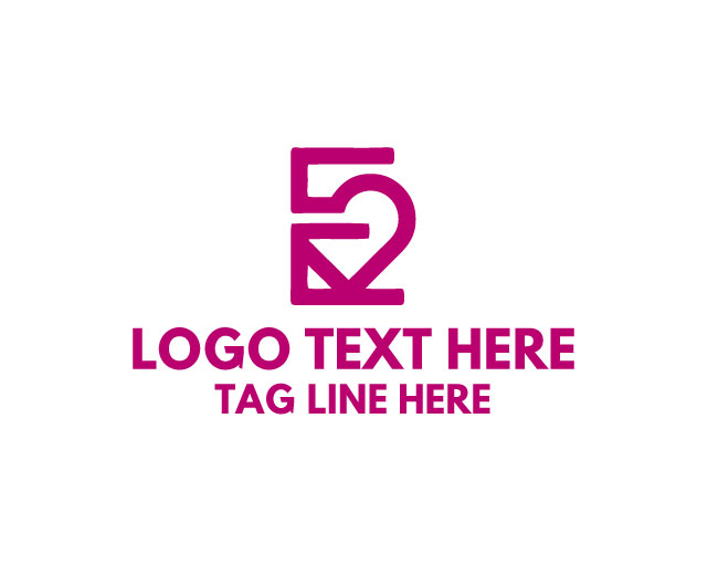Letter E Love Heart Logo