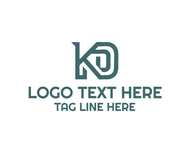 Letter KD Modern Logo