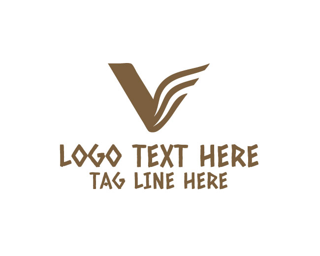 Letter V Wing Logo