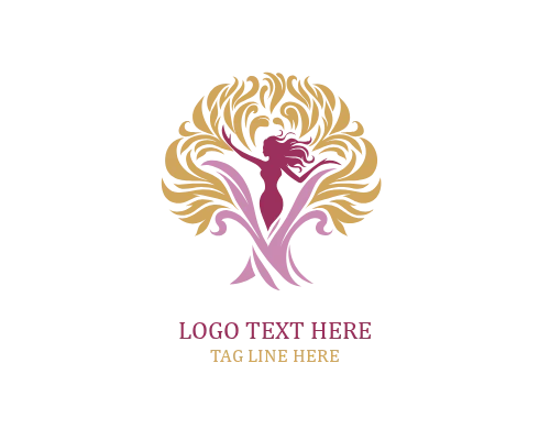 Life Energy Woman Tree Logo