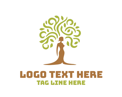 Life Flow Woman Tree Logo