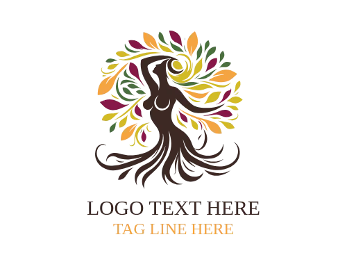  Life Growth Women Tree Logo