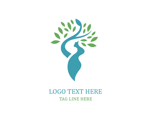 Life Mother Woman Tree Logo
