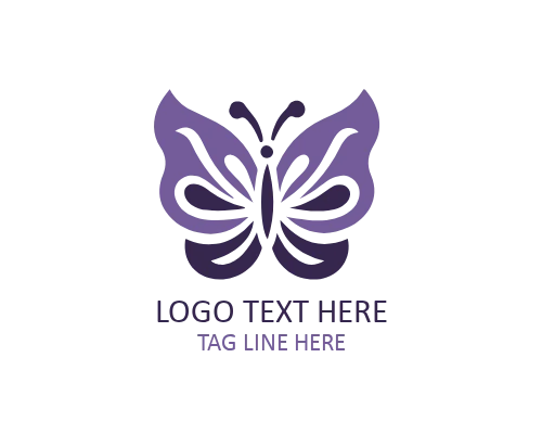 Light Minimal Butterfly Logo