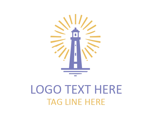 Lighthouse Maritime Logo for Coastal Business Branding