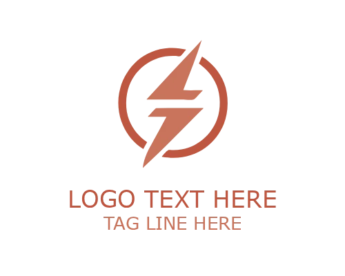 Lightning Badge Logo for Electric and Tech Branding