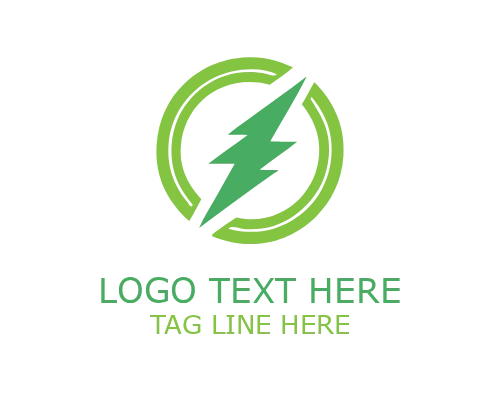Lightning Bolt Emblem Logo for Strong Energy Branding