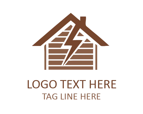 Lightning Bolt Home Shield Logo for Secure Energy Identity