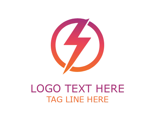 Lightning Energy Symbol Logo for Electric Branding