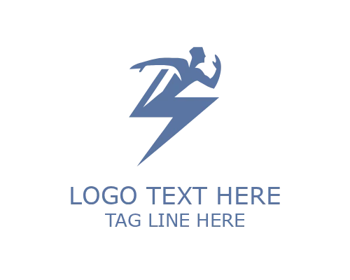 Lightning Human Logo