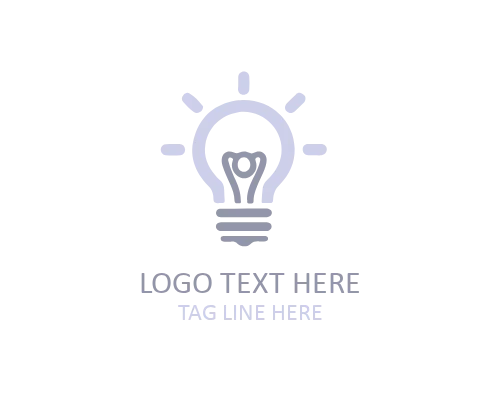 Lightning Idea Bulb Logo