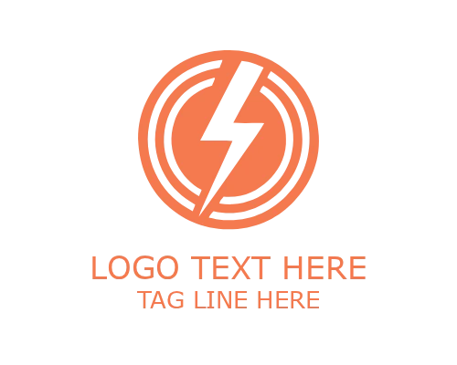 Lightning Shield Bolt Logo for Electric Protection Branding